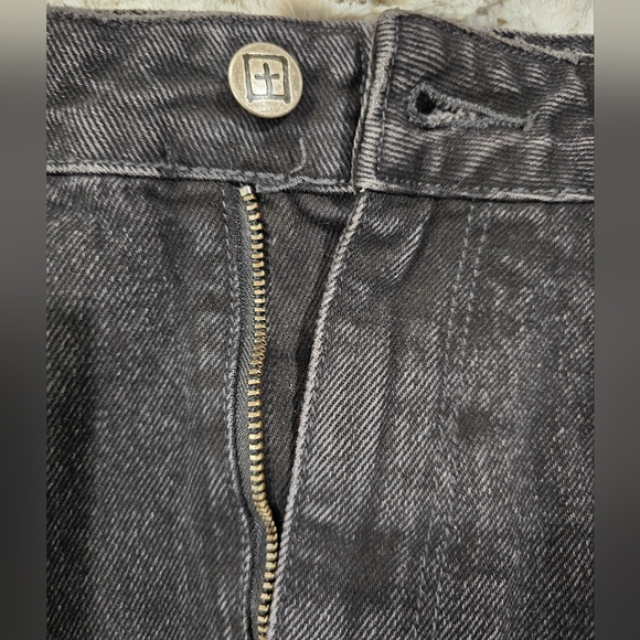 KSUBI Hi Line Mini Venom Black Denim Skirt Size:30" - Picture 5 of 10